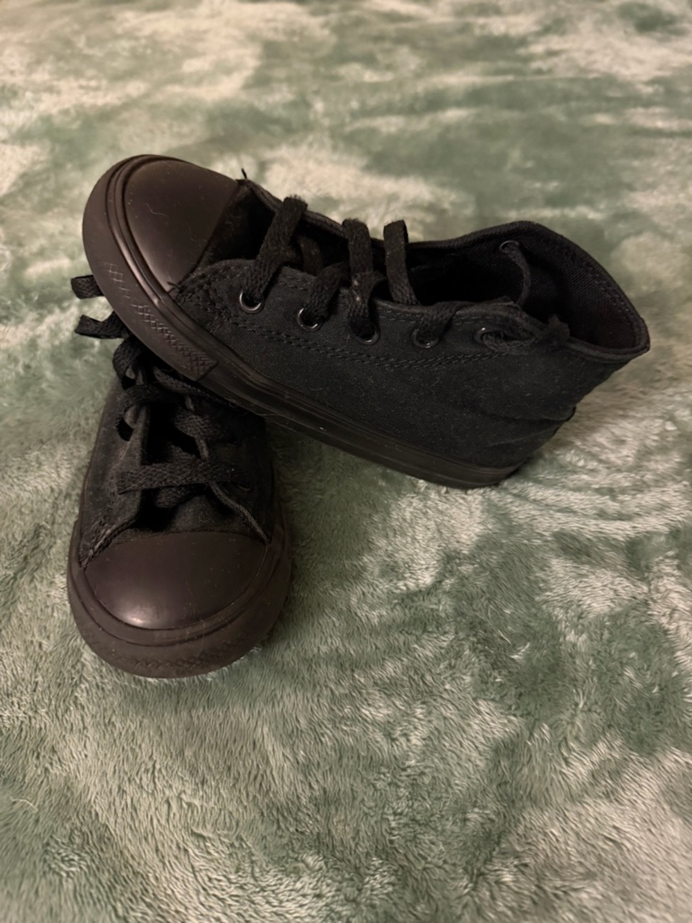 Converse Kids Black High-Top Canvas Sneakers